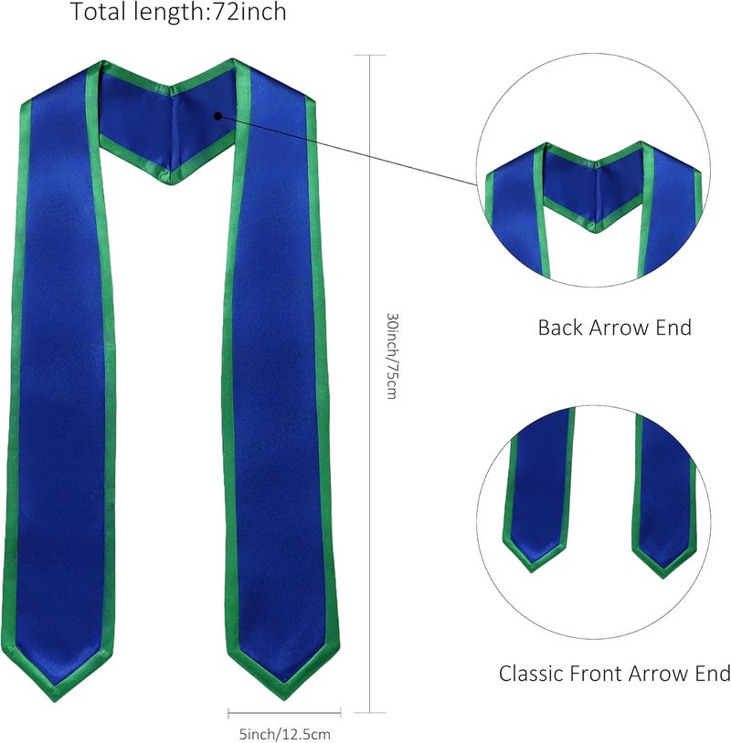FtyFty Unisex Adult Graduation Honor Stole Classic End With Trim 72" Long - Image 4